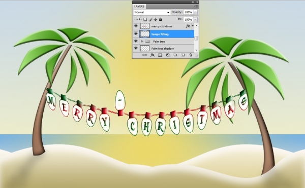 Creation of Tropical Christmas: Step 11